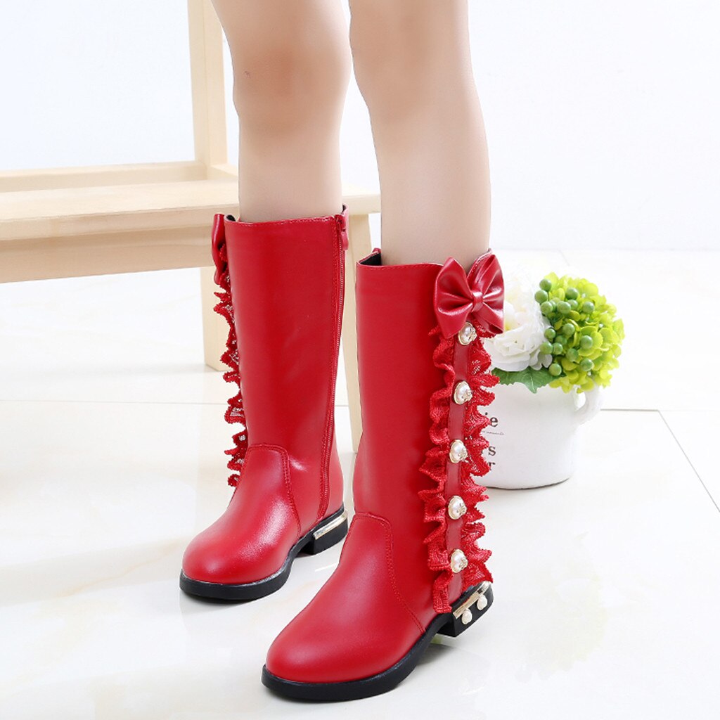 Winter Kids Baby Girls long boots Princess Shoes
