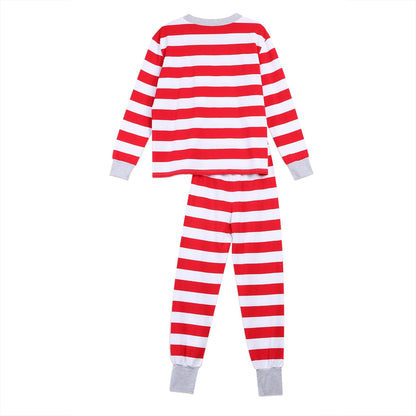 Xmas Stripe Family Matching Christmas Pajamas PJs