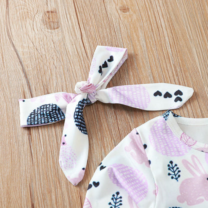 autumn Newborn Infant Baby Girls Cartoon Romper