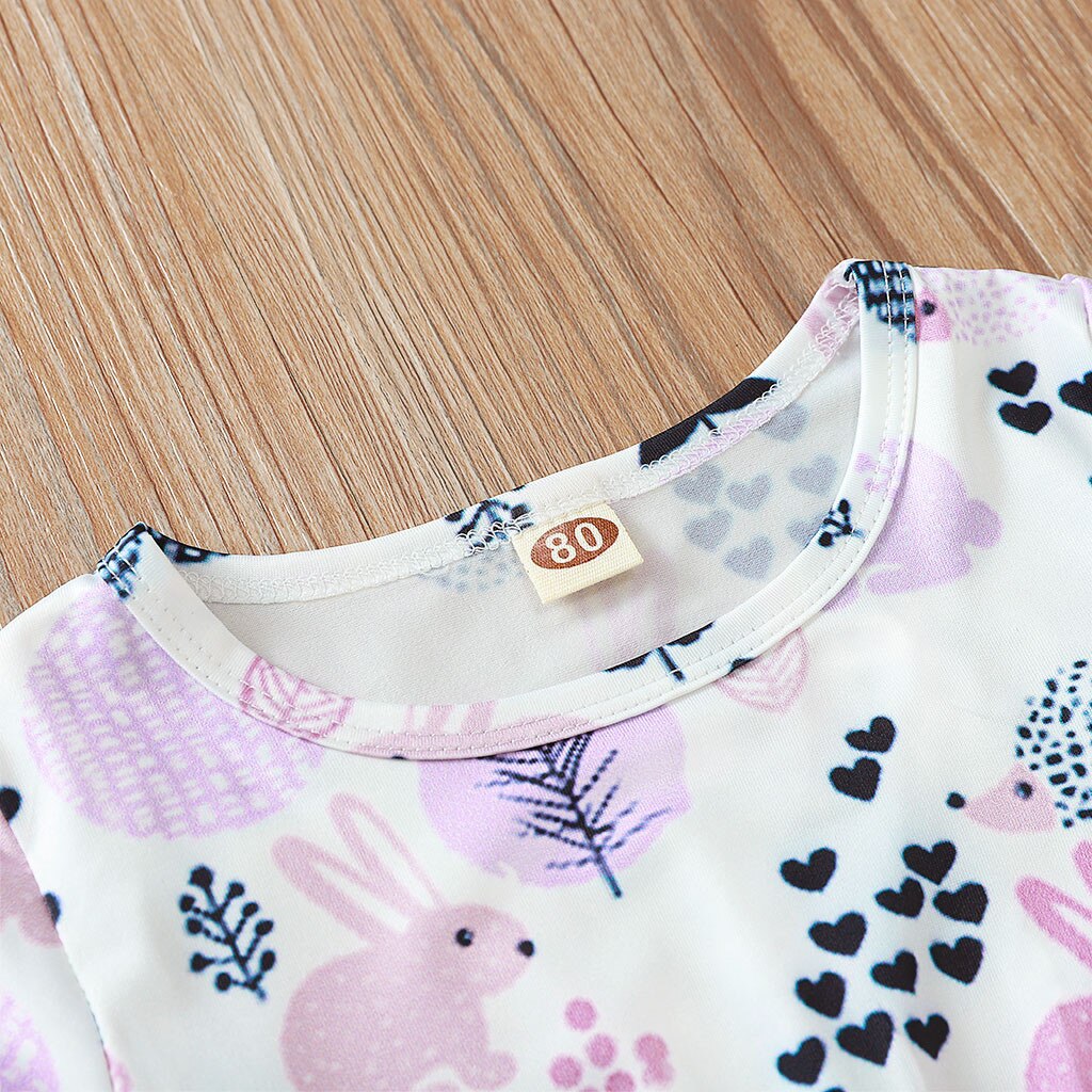 autumn Newborn Infant Baby Girls Cartoon Romper