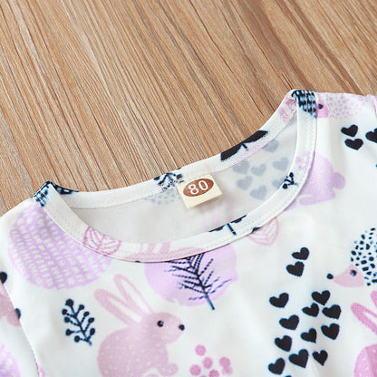 autumn Newborn Infant Baby Girls Cartoon Romper