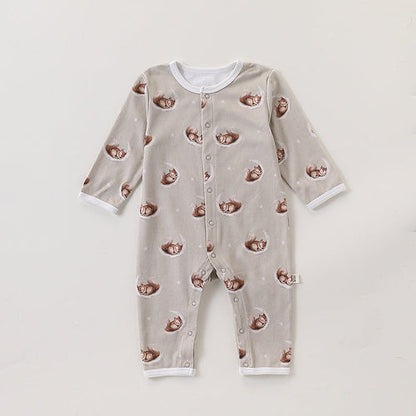 Autumn and Spring New Arrival Baby Unisex Simple Animals Cartoon