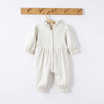 Autumn and Spring New Arrival Baby Simple Embroidery Pattern Long