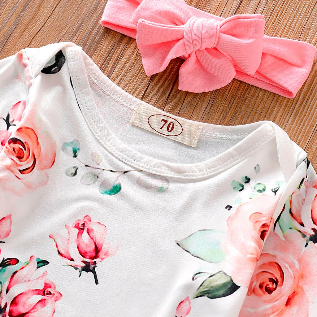 toddler girl clothes Flare Sleeve Floral Romper